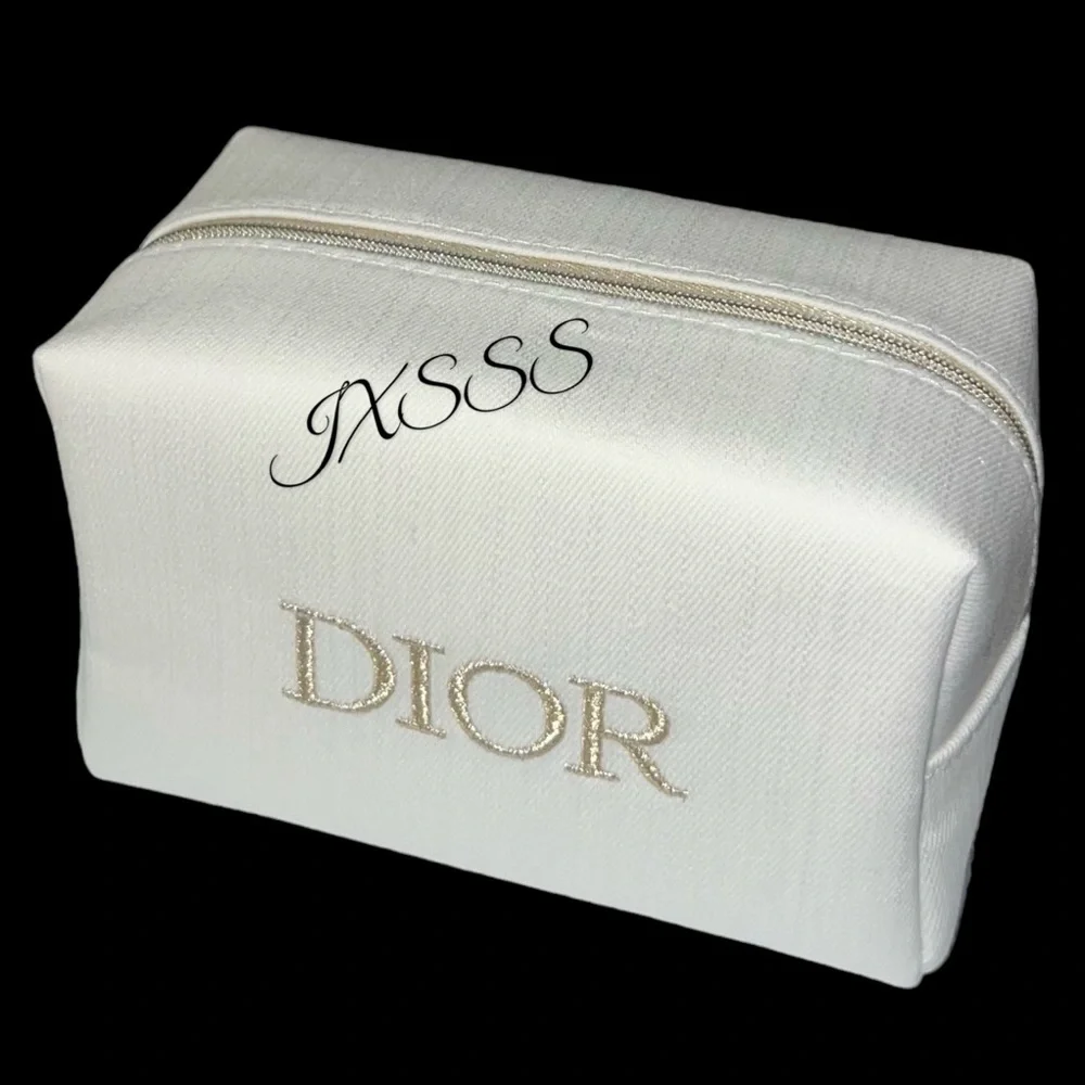 White-Gold Dior Beauty *VIP EXLUSIVE* Cosmetic-Makeup Bag